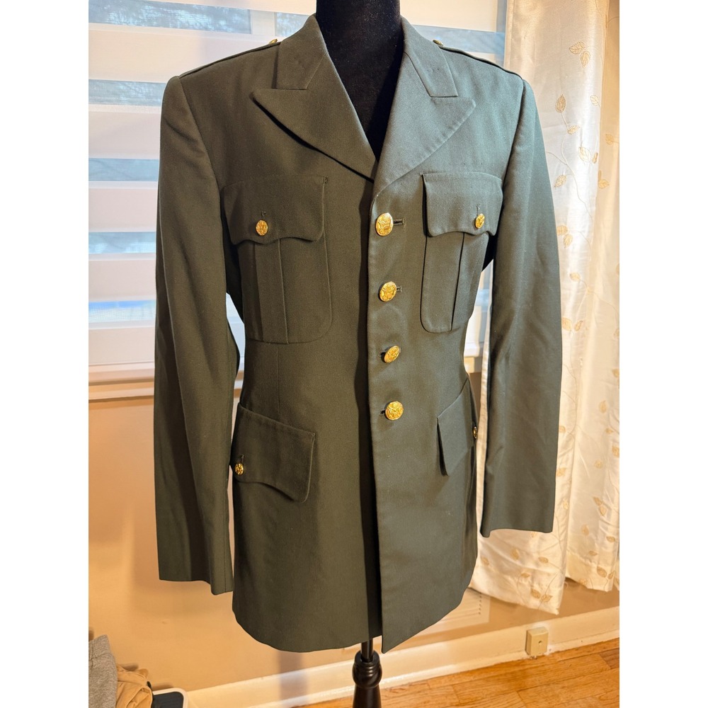 DeRossi & Son US Army Green Service Uniform Coat AG 489 Poly Wool Serge 40R